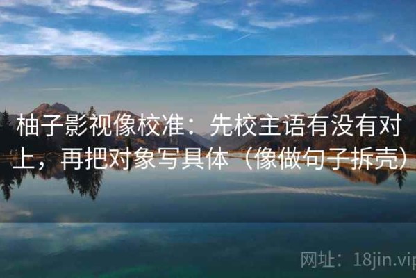 柚子影视像校准：先校主语有没有对上，再把对象写具体（像做句子拆壳）