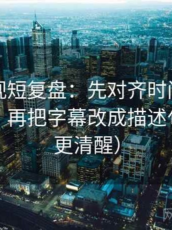 星辰影视短复盘：先对齐时间窗有没有写明，再把字幕改成描述句（读完更清醒）