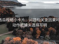 西瓜视频小卡片：问题相关变因果吗，动作把镜头选择写明