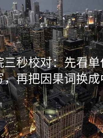 星空影院三秒校对：先看单位是不是漏写，再把因果词换成中性